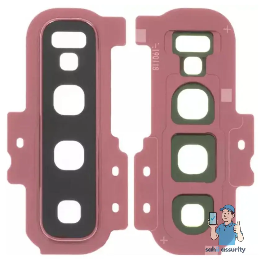 Camera Lens Glass with Frame for Samsung Galaxy S10 Plus Pink